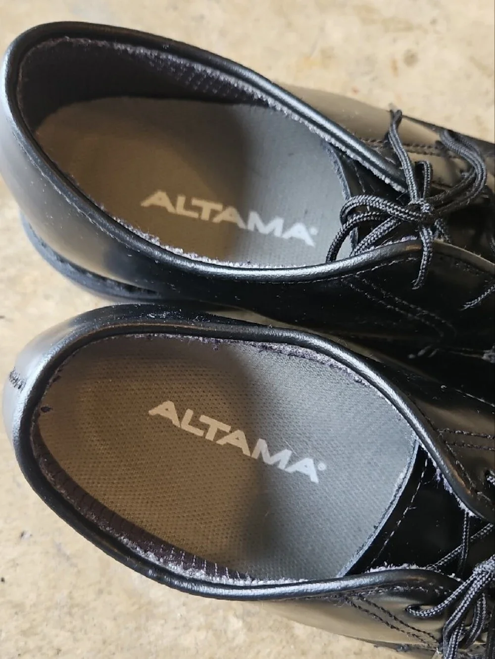Kids Black Dress Lace-Up Shoes